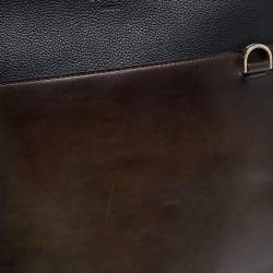 Berluti Black/Brown Block Leather Backpack