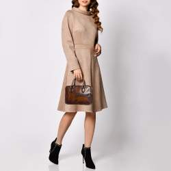 Berluti Brown Scritto Leather Un Jour Messenger Bag