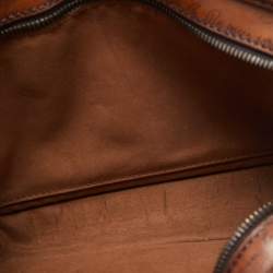 Berluti Brown Scritto Leather Un Jour Messenger Bag