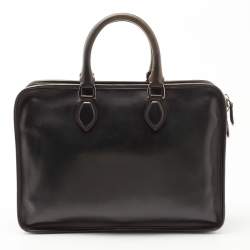 Berluti Dark Green Ombre Leather Un Jour Venezia Briefcase