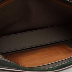 Berluti Dark Green Ombre Leather Un Jour Venezia Briefcase