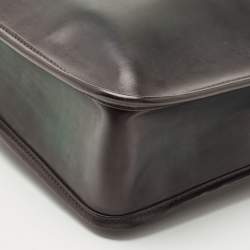 Berluti Dark Green Ombre Leather Un Jour Venezia Briefcase