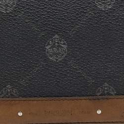 Berluti Dark Grey/Olive Green Coated Canvas and Leather Bifold Wallet