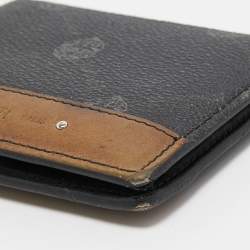 Berluti Dark Grey/Olive Green Coated Canvas and Leather Bifold Wallet