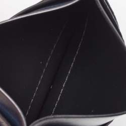 Pre Owned Berluti Blue/Black Scritto Leather Bambou Card Holder