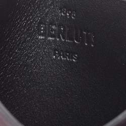 Pre Owned Berluti Blue/Black Scritto Leather Bambou Card Holder