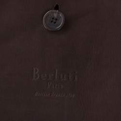 Berluti Brown Regular Fit Wool and Silk Blend Blazer L