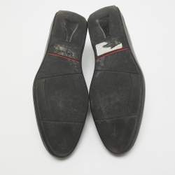 Pre Owned Berluti X Ferrari Black Leather Slip On Loafers Size 42