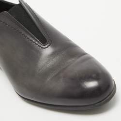 Pre Owned Berluti X Ferrari Black Leather Slip On Loafers Size 42
