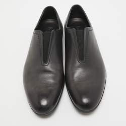 Pre Owned Berluti X Ferrari Black Leather Slip On Loafers Size 42