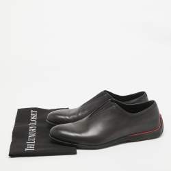 Pre Owned Berluti X Ferrari Black Leather Slip On Loafers Size 42