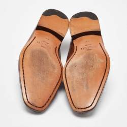 Berluti Brown Leather Lorenzo Loafers Size 39.5