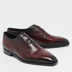 Berluti Burgundy Leather Alessandro Démesure Derby Size 43