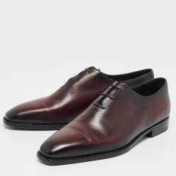Berluti Burgundy Leather Alessandro Démesure Derby Size 43