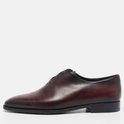 Berluti Burgundy Leather Alessandro Démesure Derby Size 43