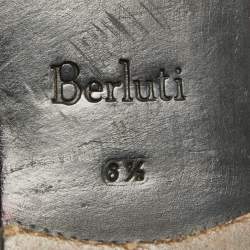 Berluti Black Leather Lace Up Loafers Size 40.5