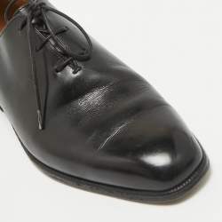 Berluti Black Leather Lace Up Loafers Size 40.5