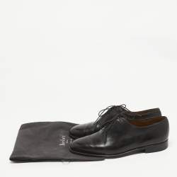 Berluti Black Leather Lace Up Loafers Size 40.5