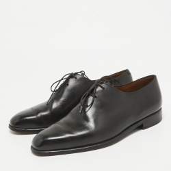 Berluti Black Leather Lace Up Loafers Size 40.5