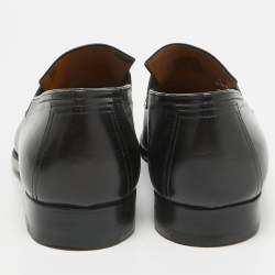 Pre Owned Berluti Black Leather Penny Loafers Size 41