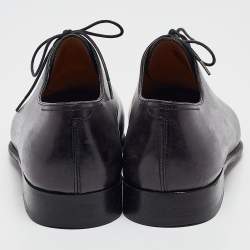 Berluti Black Galet Leather Alessandro Oxfords Size 41