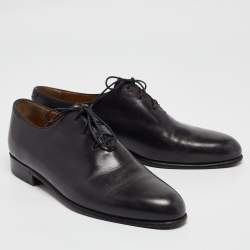 Berluti Black Galet Leather Alessandro Oxfords Size 41