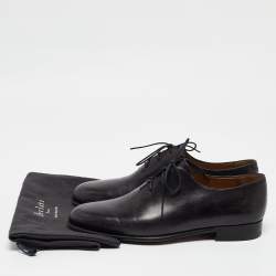 Berluti Black Galet Leather Alessandro Oxfords Size 41