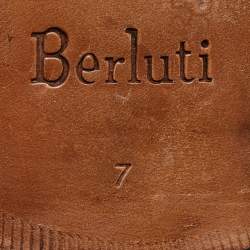 Berluti Black Galet Leather Alessandro Oxfords Size 41