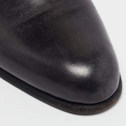 Berluti Black Galet Leather Alessandro Oxfords Size 41