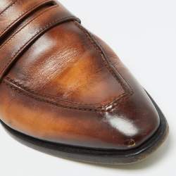 Berluti Tan Leather Andy Penny Loafers Size 38
