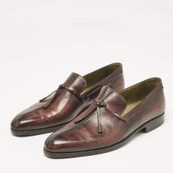 Berluti Brown Leather Slip On Derby Size 41.5