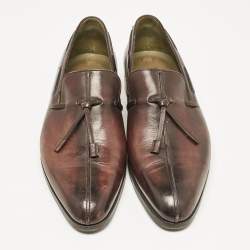 Berluti Brown Leather Slip On Derby Size 41.5