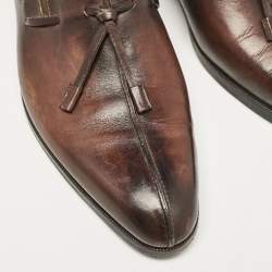 Berluti Brown Leather Slip On Derby Size 41.5