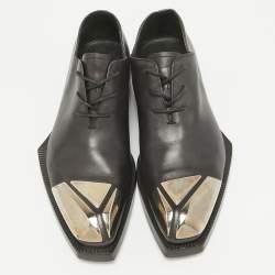 Berluti Black Leather Pointed Toe Lace Up  Oxfords Size 41