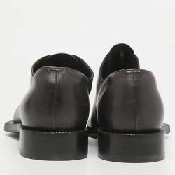 Berluti Black Leather Pointed Toe Lace Up  Oxfords Size 41