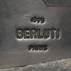 Berluti Black Leather Pointed Toe Lace Up  Oxfords Size 41