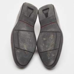 Berluti X Ferrari Grey Leather Slip On Loafers Size 45