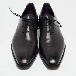 Berluti Black Leather Alessandro Démesure Oxfords Size 43