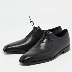Berluti Black Leather Alessandro Démesure Oxfords Size 43