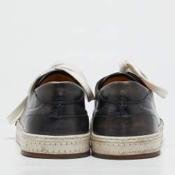 Berluti Grey Ombre Leather Playtime Palermo Sneakers Size 42.5