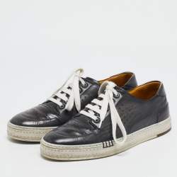 Berluti Grey Ombre Leather Playtime Palermo Sneakers Size 42.5