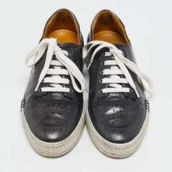 Berluti Grey Ombre Leather Playtime Palermo Sneakers Size 42.5