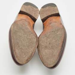 Berluti Burgundy Ombre Leather Penny Loafers Size 41.5