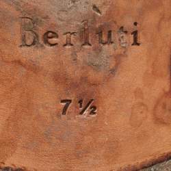 Berluti Burgundy Ombre Leather Penny Loafers Size 41.5