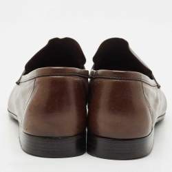 Berluti Brown Leather Lorenzo Penny Loafers Size 42.5