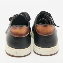 Berluti Black/Brown Leather Playtime Low Top Sneakers Size 42.5