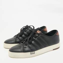 Berluti Black/Brown Leather Playtime Low Top Sneakers Size 42.5