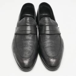 Berluti Black Leather Penny Loafers Size 42.5