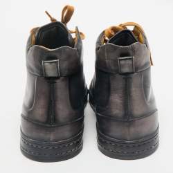 Berluti Two Tone Leather Playtime High Top Sneakers Size 43