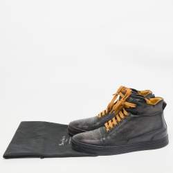 Berluti Two Tone Leather Playtime High Top Sneakers Size 43